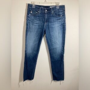 AG Adriano Goldschmied Jeans 28R Slouchy Skinny the Beau Raw Hem